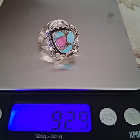 COTTON CANDY DAHLIA HEART RING 925 STERLING SILVER SIZE 9 - Picture 8 of 9